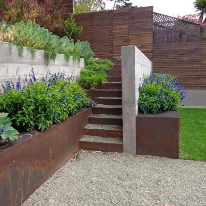 Landscape Edging Custom Made Corten Steel Garden Steps/Stairs