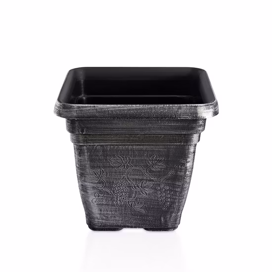 Quadratischer Kunststoff-Blumentopf für den Garten (KD2401-KD2403)